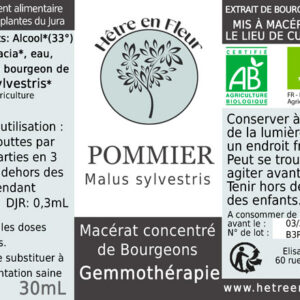 gemmothérapie pommier hêtre en fleur