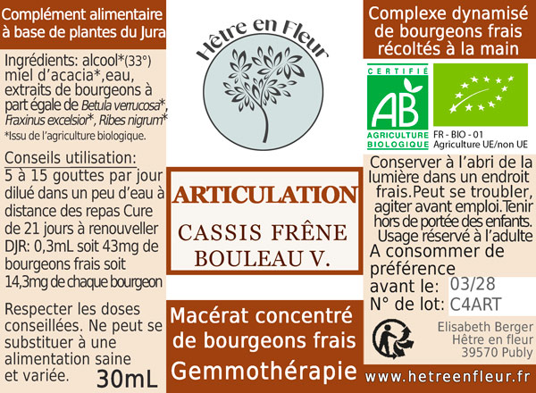 complexe articulation hêtre en fleur
